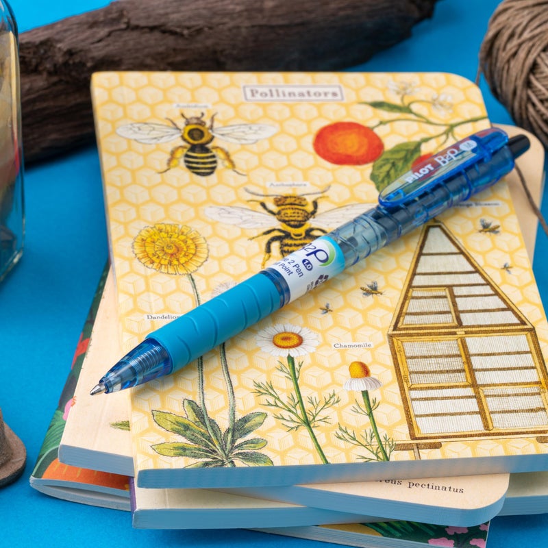 PILOT B2P - Bottle to Pen Refillable & Retractable Ball Point Pen Made From Recycled Bottles, Medium Point, Black Ink, 5-Pack (32812) - Image 4